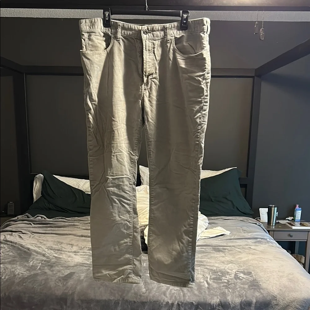 Men's Grayish Corduroy Pants Size 36x30